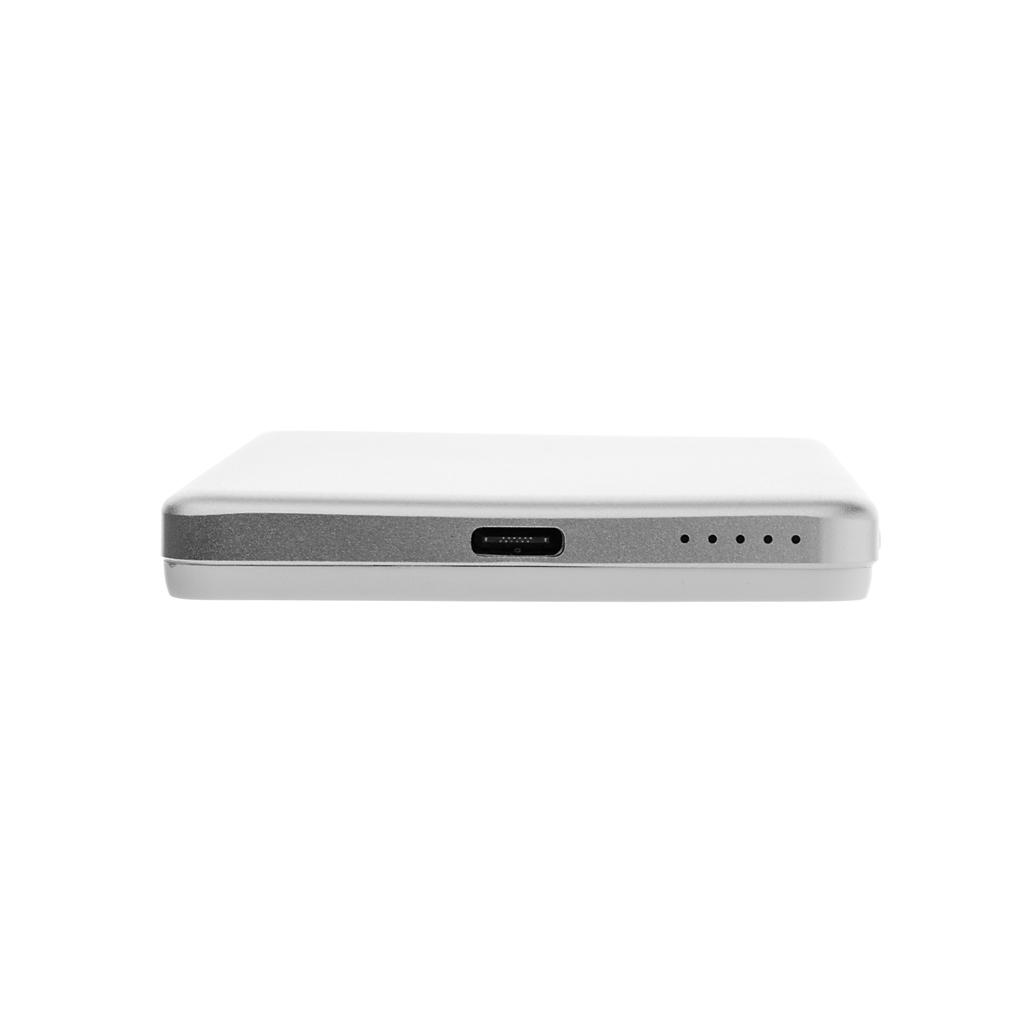 Orion RCS recycled aluminum 5000 mah 5W magnetic powerbank silver