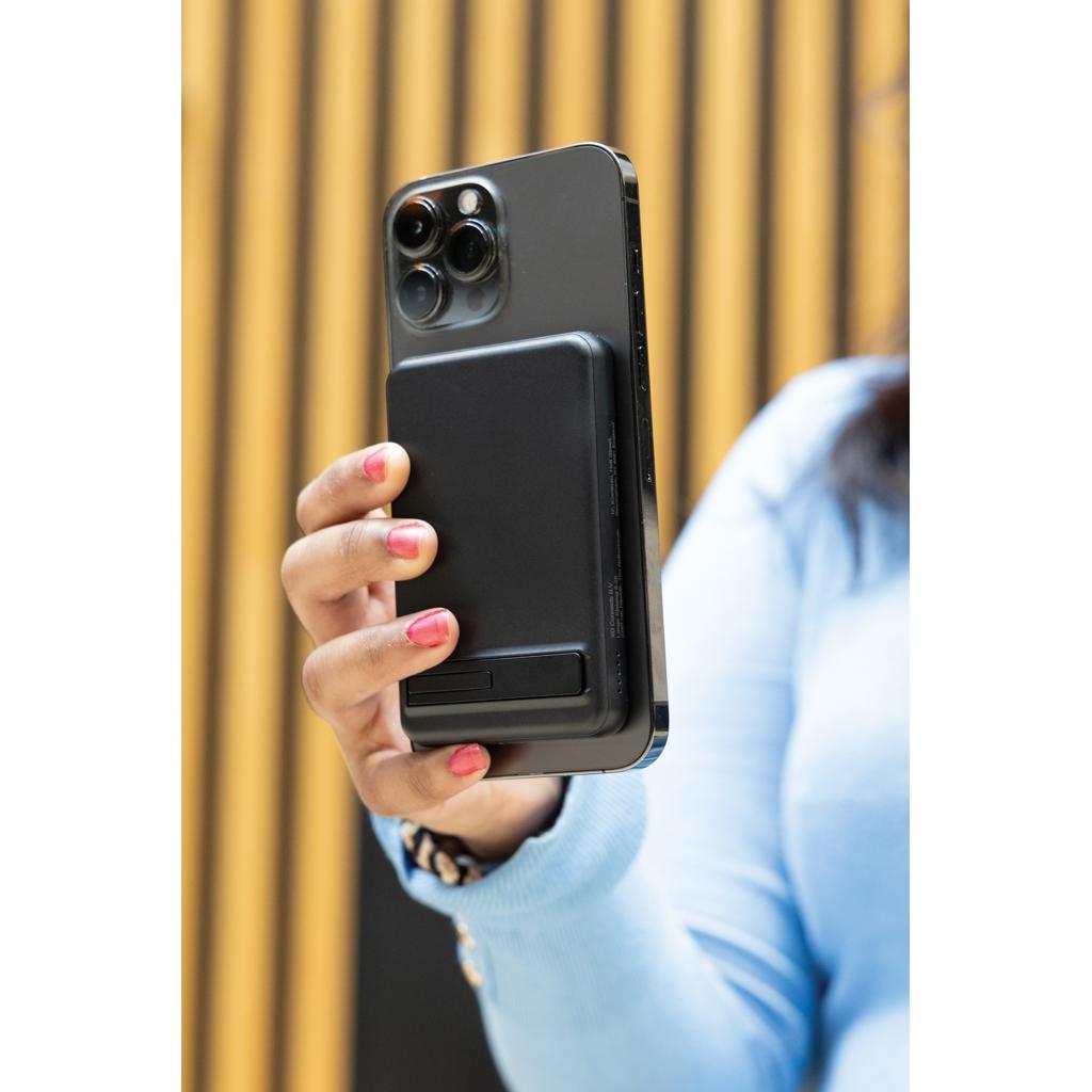 Zen RCS rplastic 5000 mah 5W magnetic bamboo powerbank black