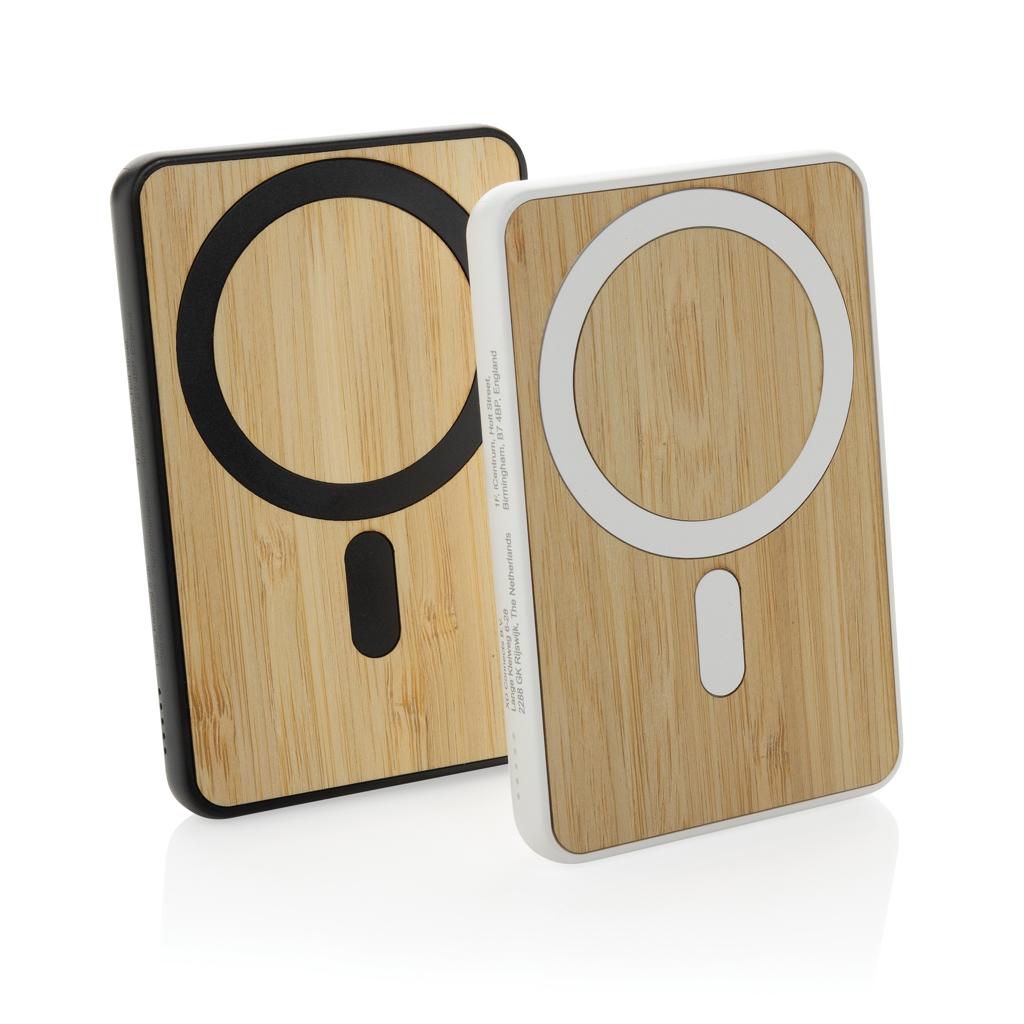 Zen RCS rplastic 5000 mah 5W magnetic bamboo powerbank transparent