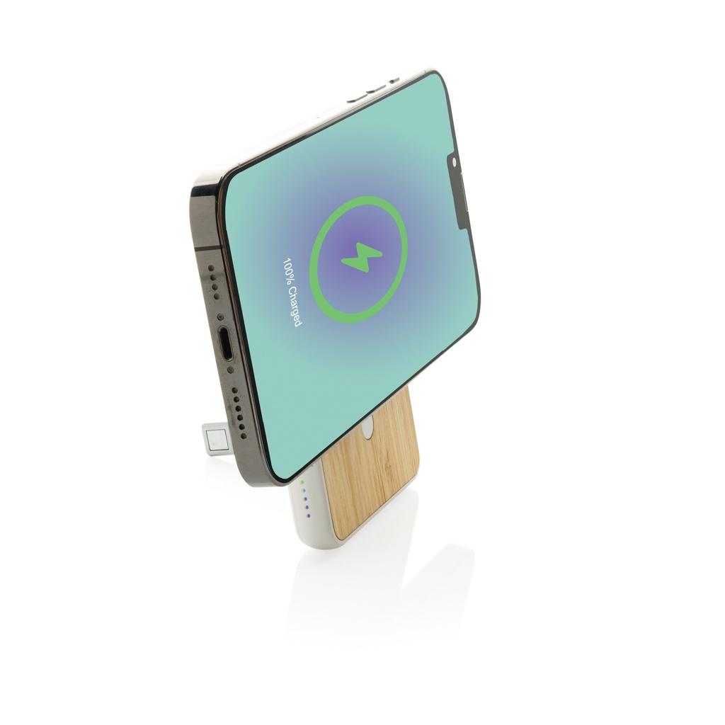 Zen RCS rplastic 5000 mah 5W magnetic bamboo powerbank transparent