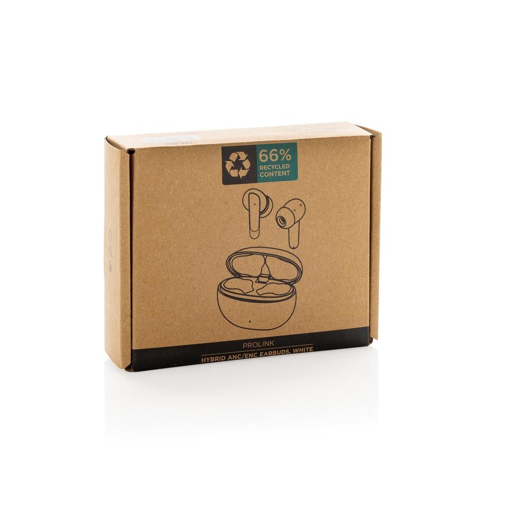 Prolink RCS recycled plastic hybrid ANC/ENC earbud transparent