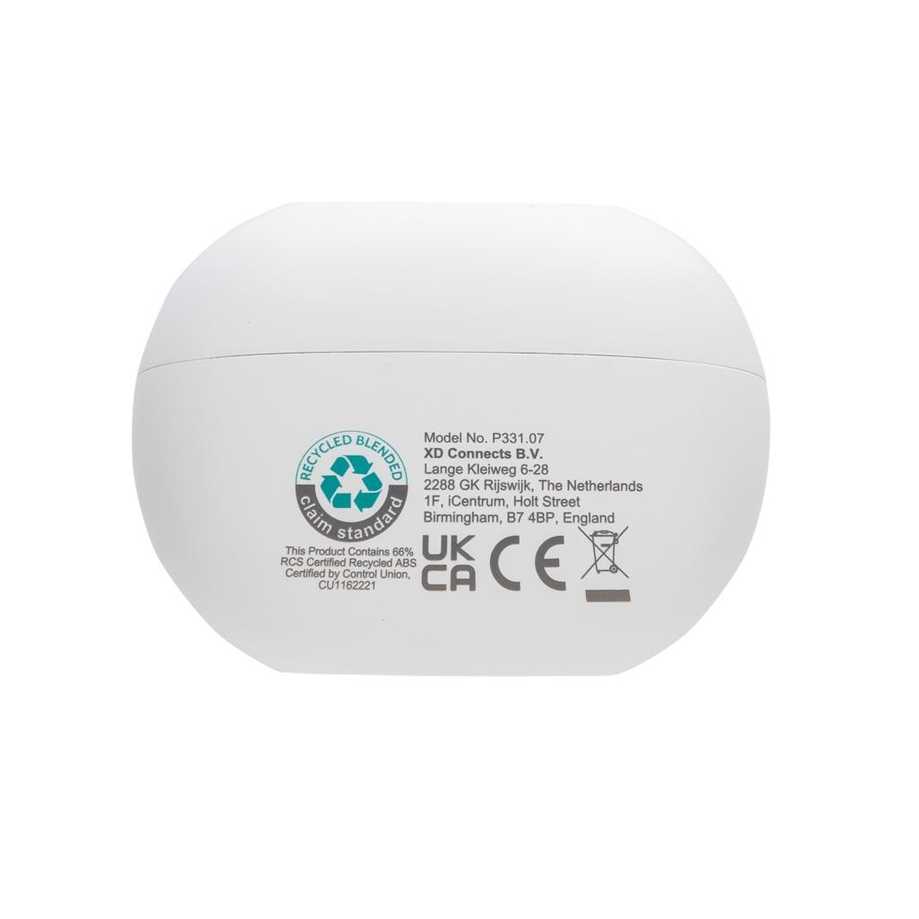 Prolink RCS recycled plastic hybrid ANC/ENC earbud transparent