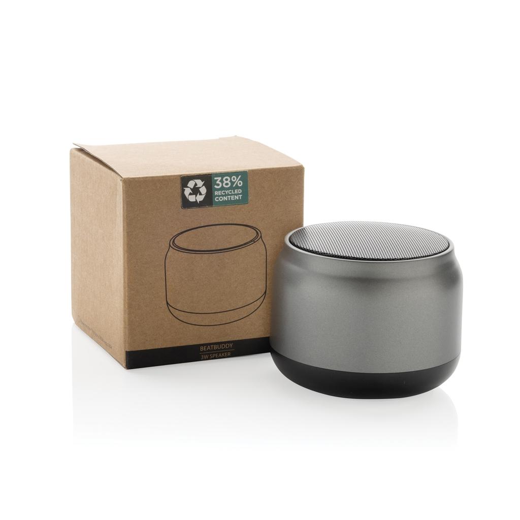 BeatBuddy recycled plastic 3W speaker grey