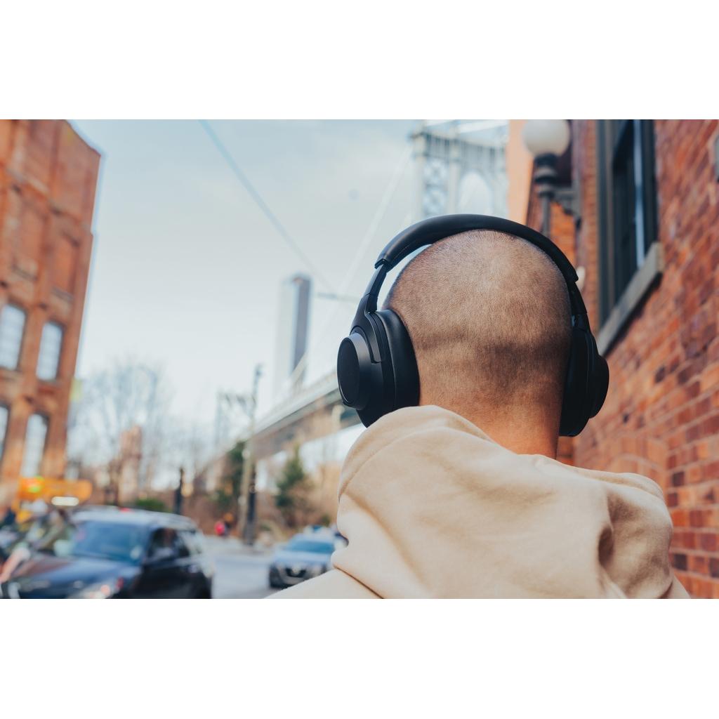 Irvine RCS recycled and repairable ANC wireless headphone black