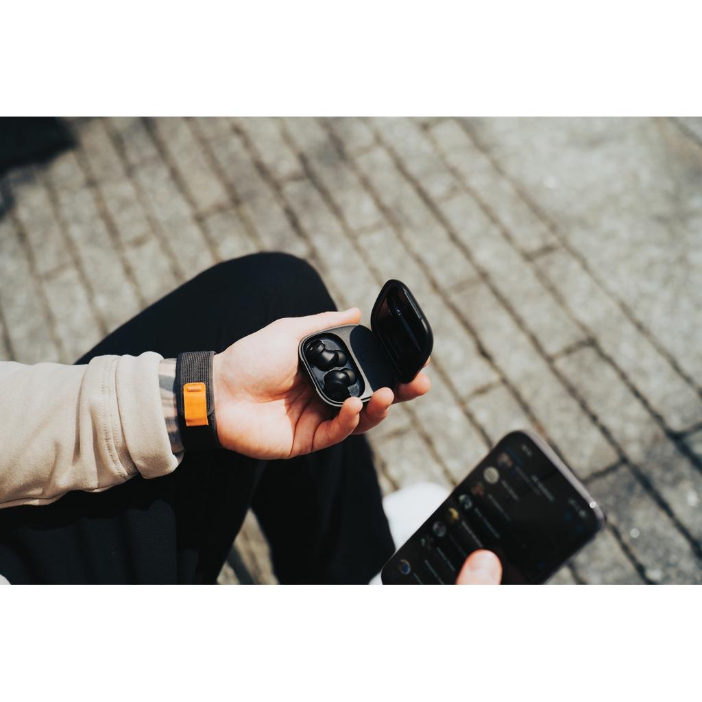 Lakewood RCS recycled and repairable wireless earbuds black