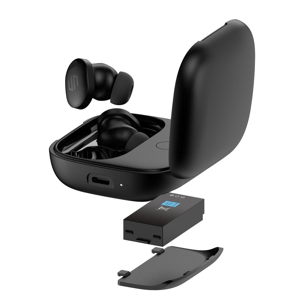 Lakewood RCS recycled and repairable wireless earbuds black