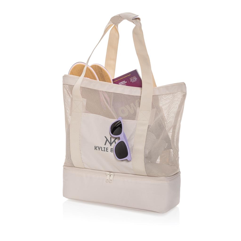 Iqlo Aware™ RPET 2-in-1 cooler tote beige