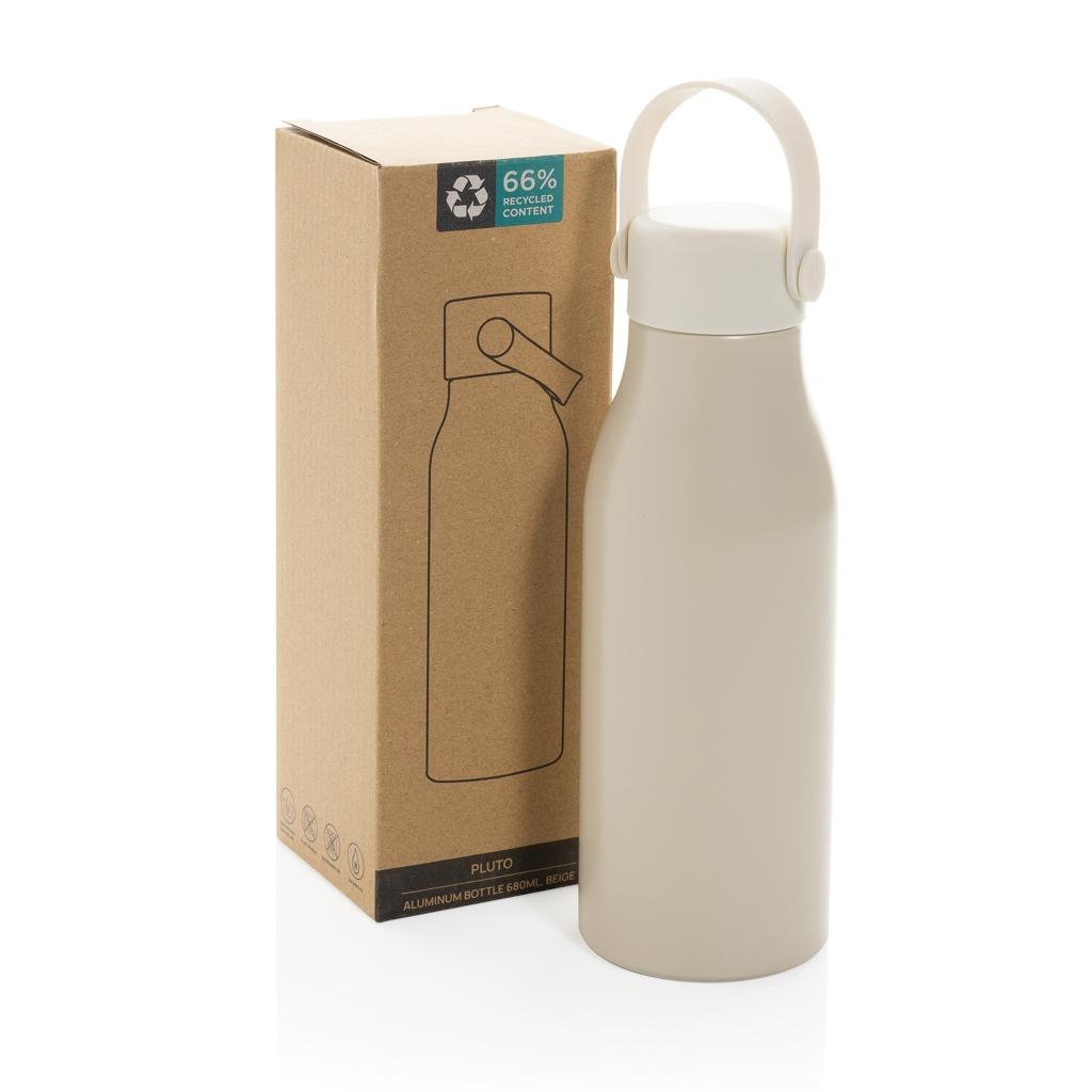 Pluto RCS Certified recycled aluminium bottle 680ml off white