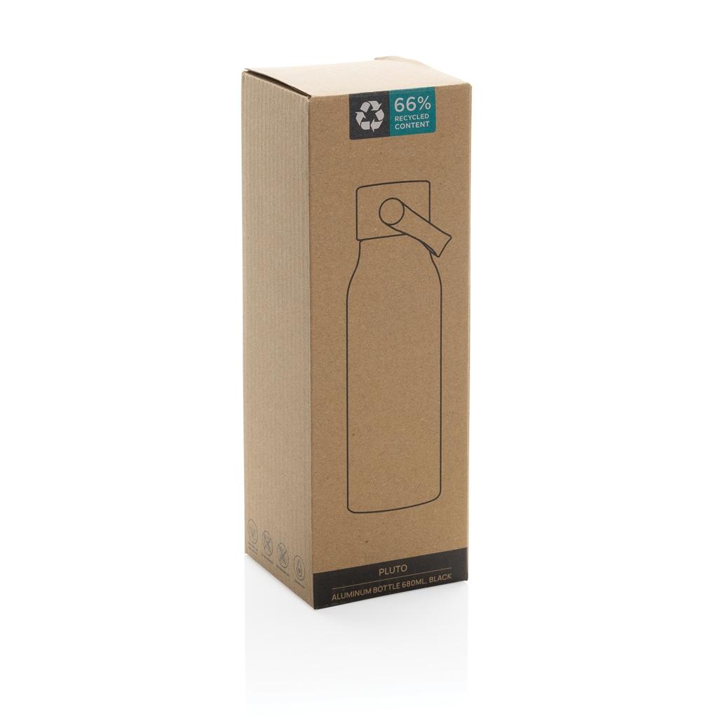 Pluto RCS Certified recycled aluminium bottle 680ml black
