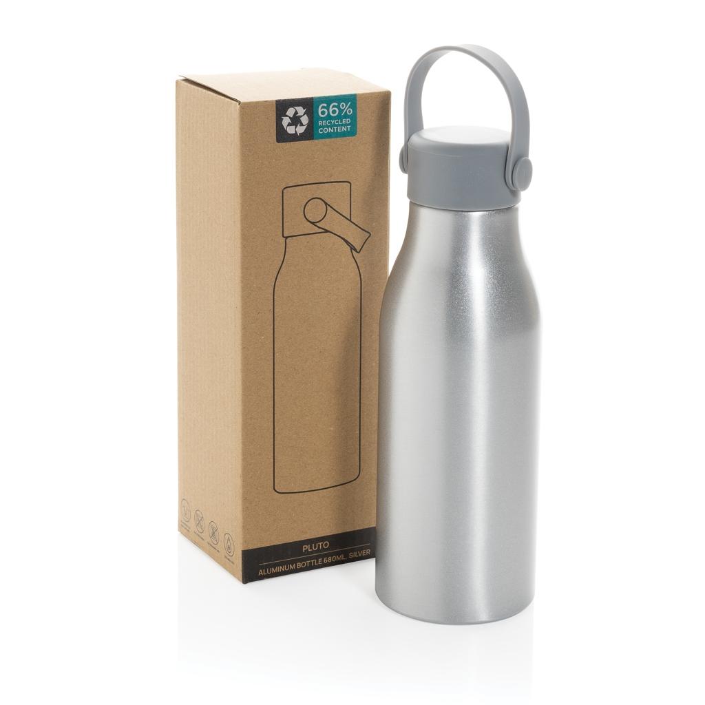 Pluto RCS Certified recycled aluminium bottle 680ml silver