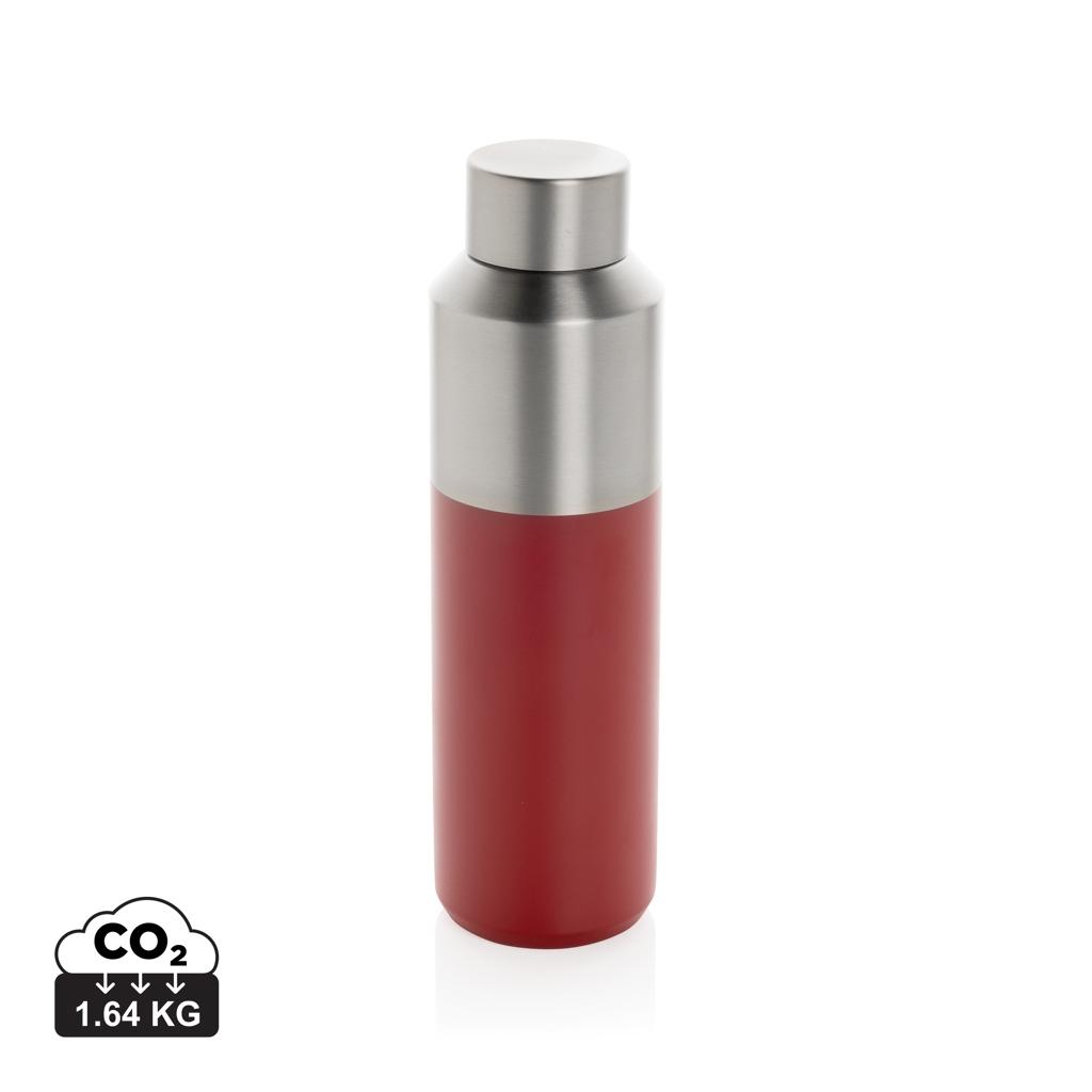 Fluid RCS certified recycled steel water bottle 600ml red