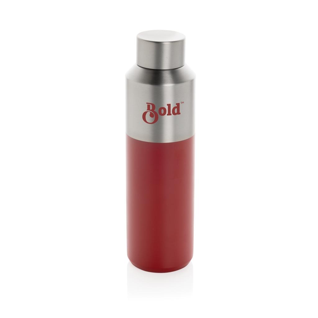 Fluid RCS certified recycled steel water bottle 600ml red