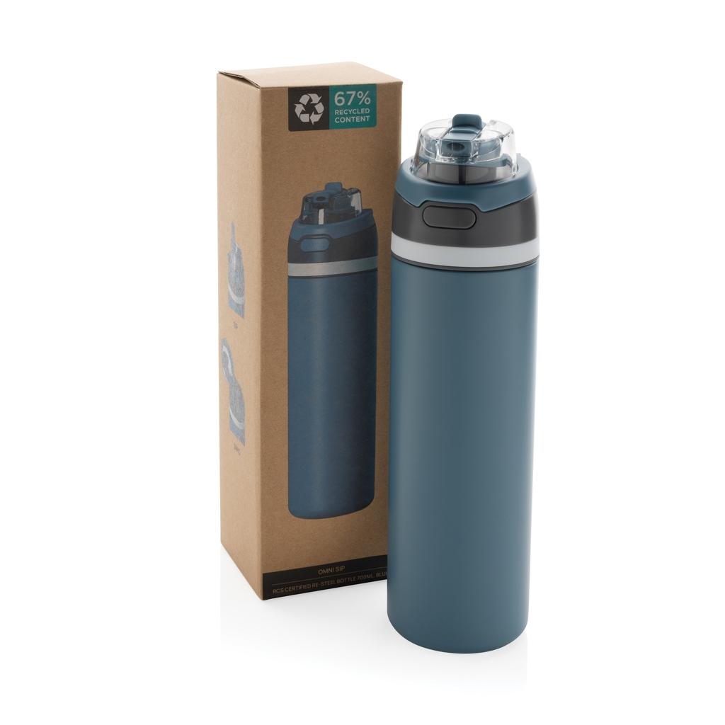 Omni Sip RCS certified re-steel lockable bottle 700ml blue