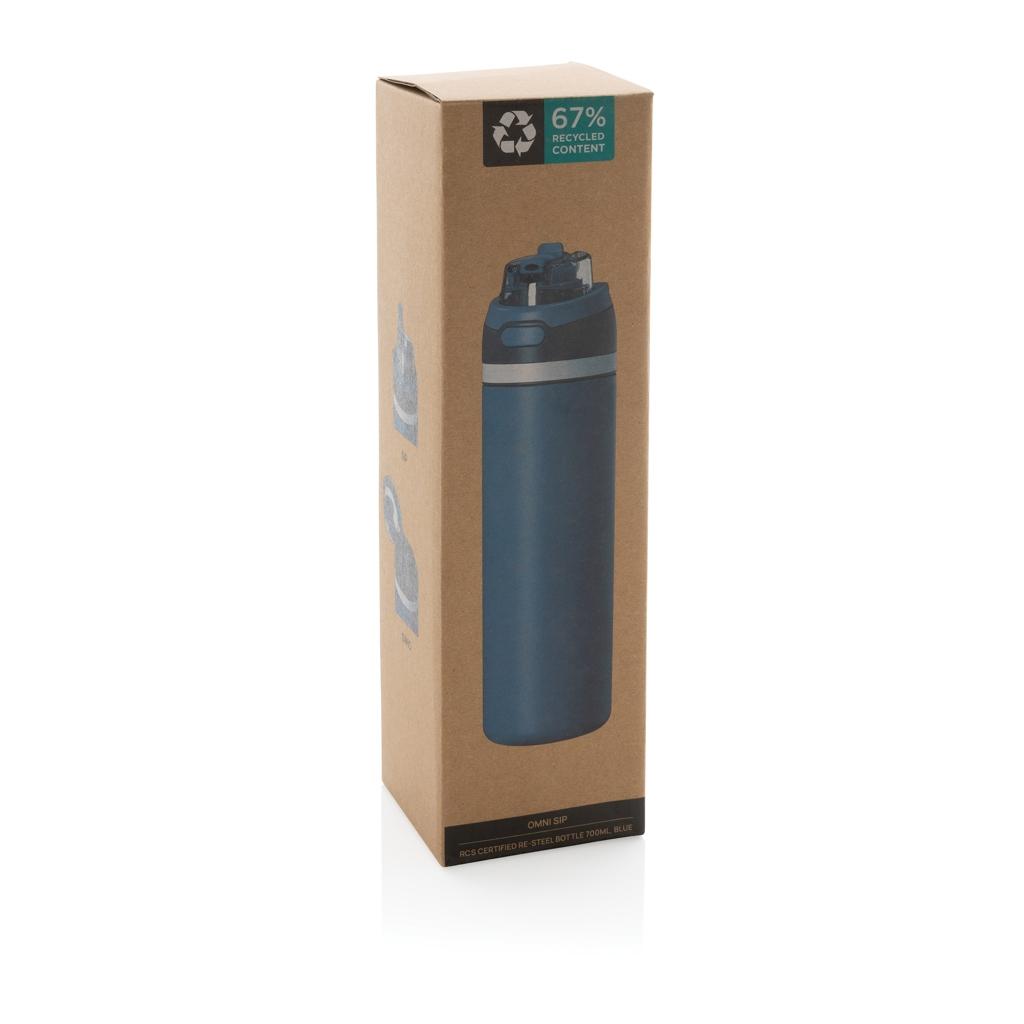 Omni Sip RCS certified re-steel lockable bottle 700ml blue