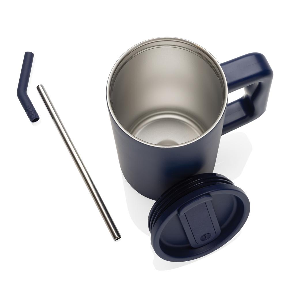 Cube RCS certified recycled steel mug 800ml navy
