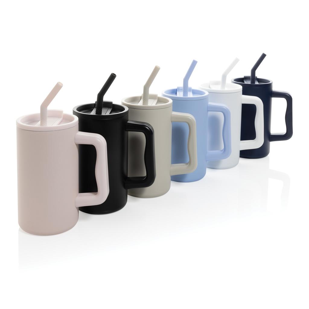 Cube RCS certified recycled steel mug 800ml navy