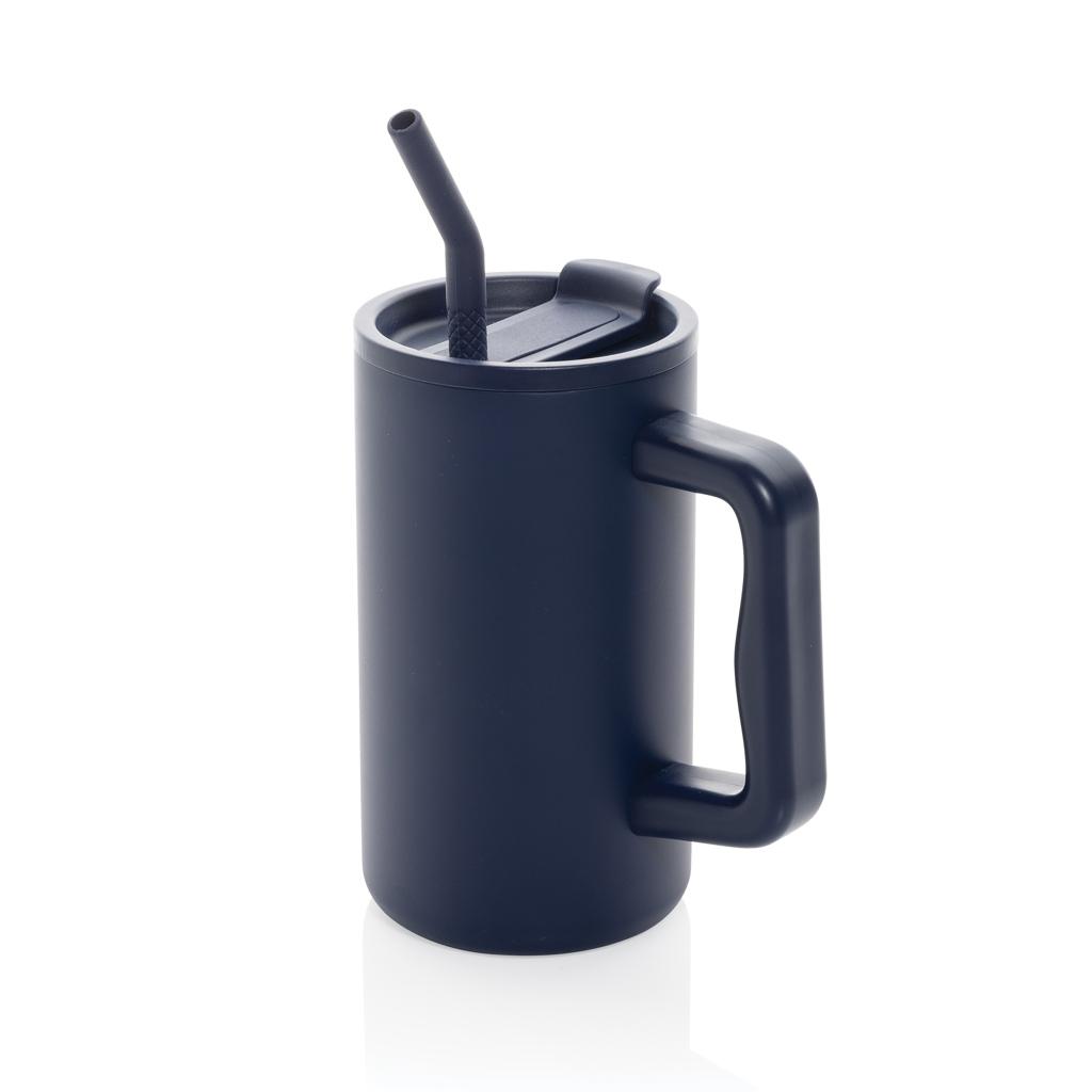 Cube RCS certified recycled steel mug 800ml navy