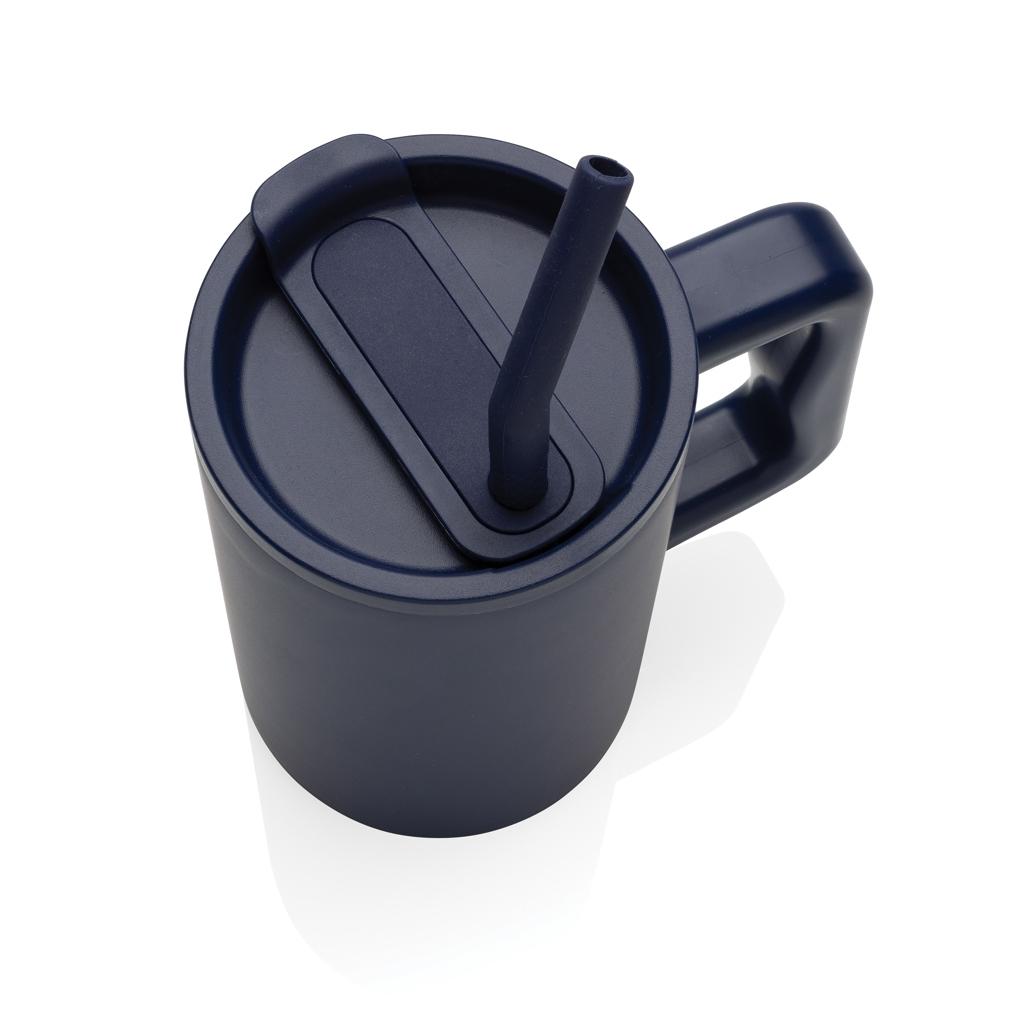 Cube RCS certified recycled steel mug 800ml navy