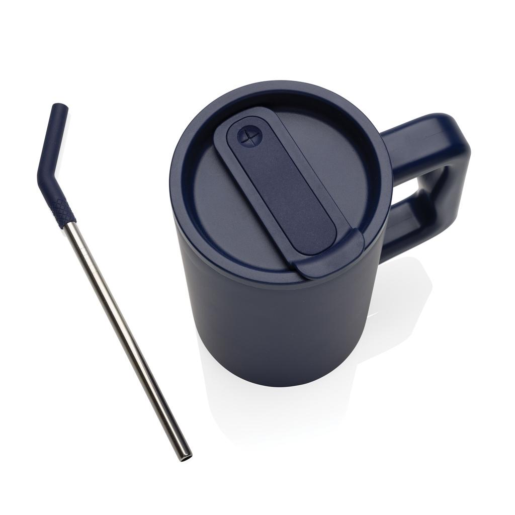 Cube RCS certified recycled steel mug 800ml navy