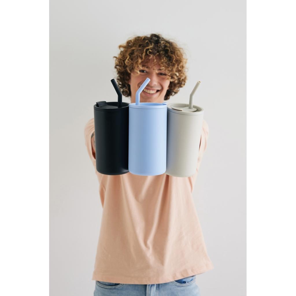 Cube RCS certified recycled steel mug 800ml off white