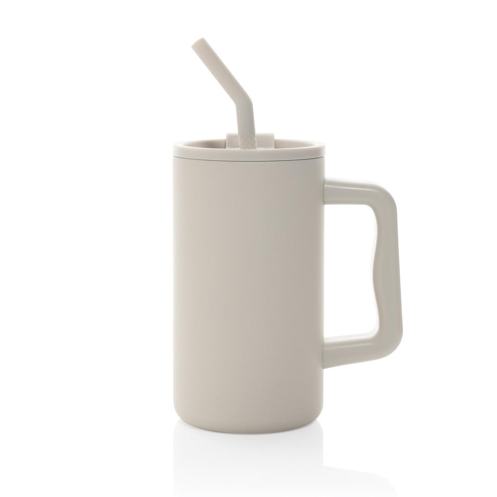 Cube RCS certified recycled steel mug 800ml off white