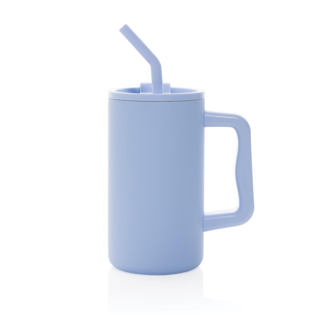 Cube RCS certified recycled steel mug 800ml light blue