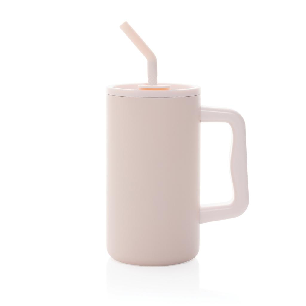 Cube RCS certified recycled steel mug 800ml pink