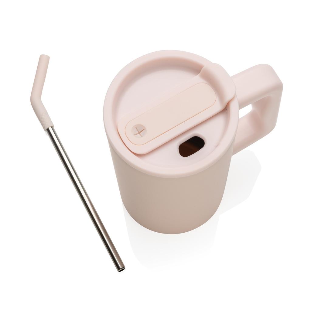 Cube RCS certified recycled steel mug 800ml pink