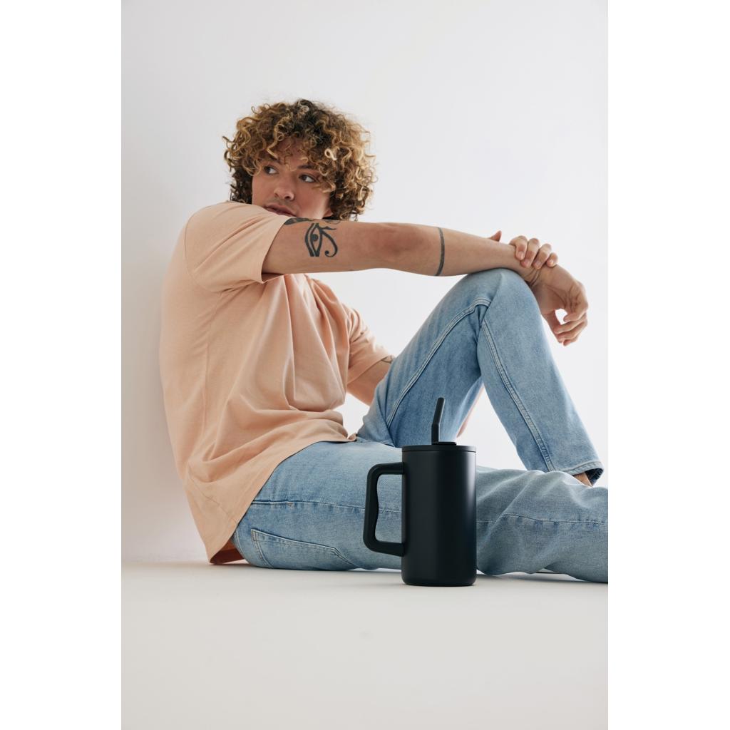 Cube RCS certified recycled steel mug 800ml black