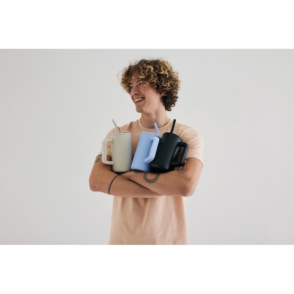 Cube RCS certified recycled steel mug 800ml black