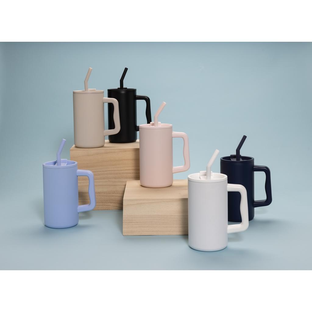 Cube RCS certified recycled steel mug 800ml black