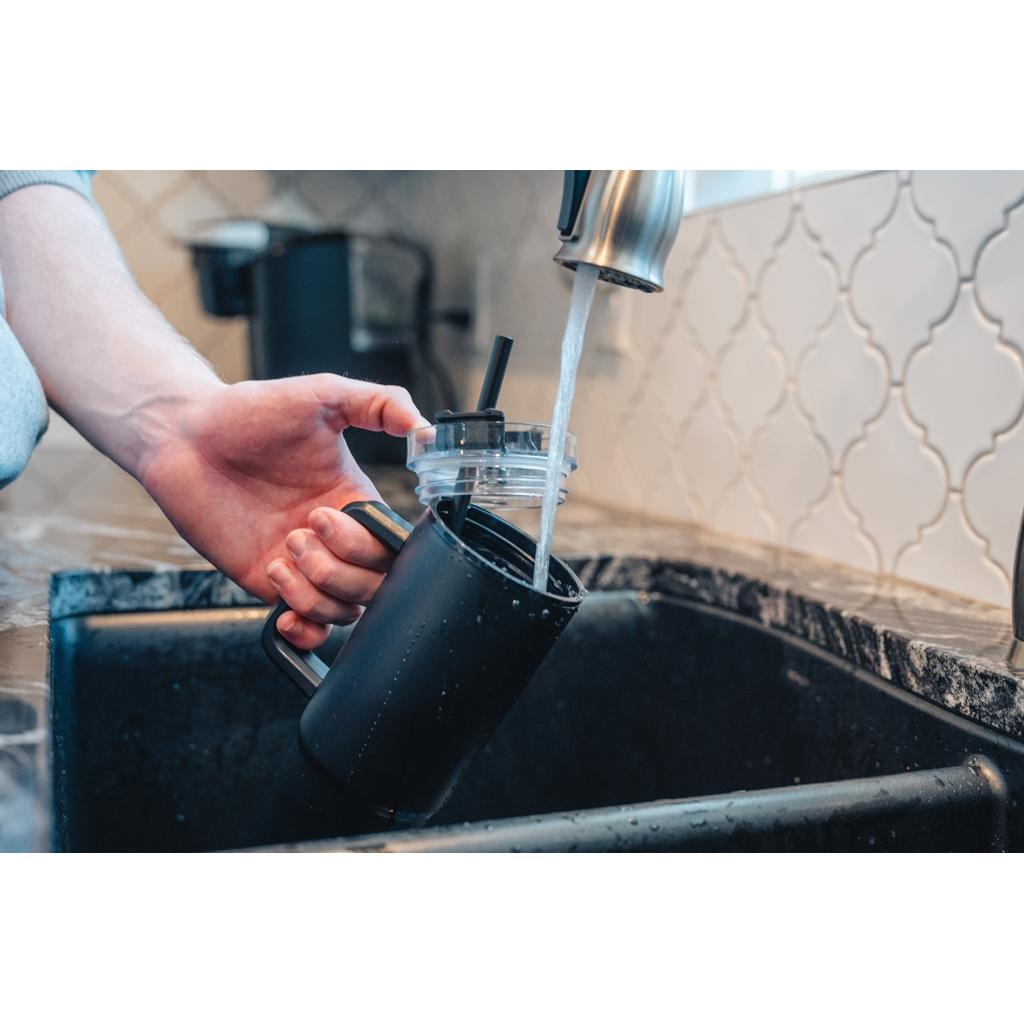 Cube RCS certified recycled steel mug 800ml black