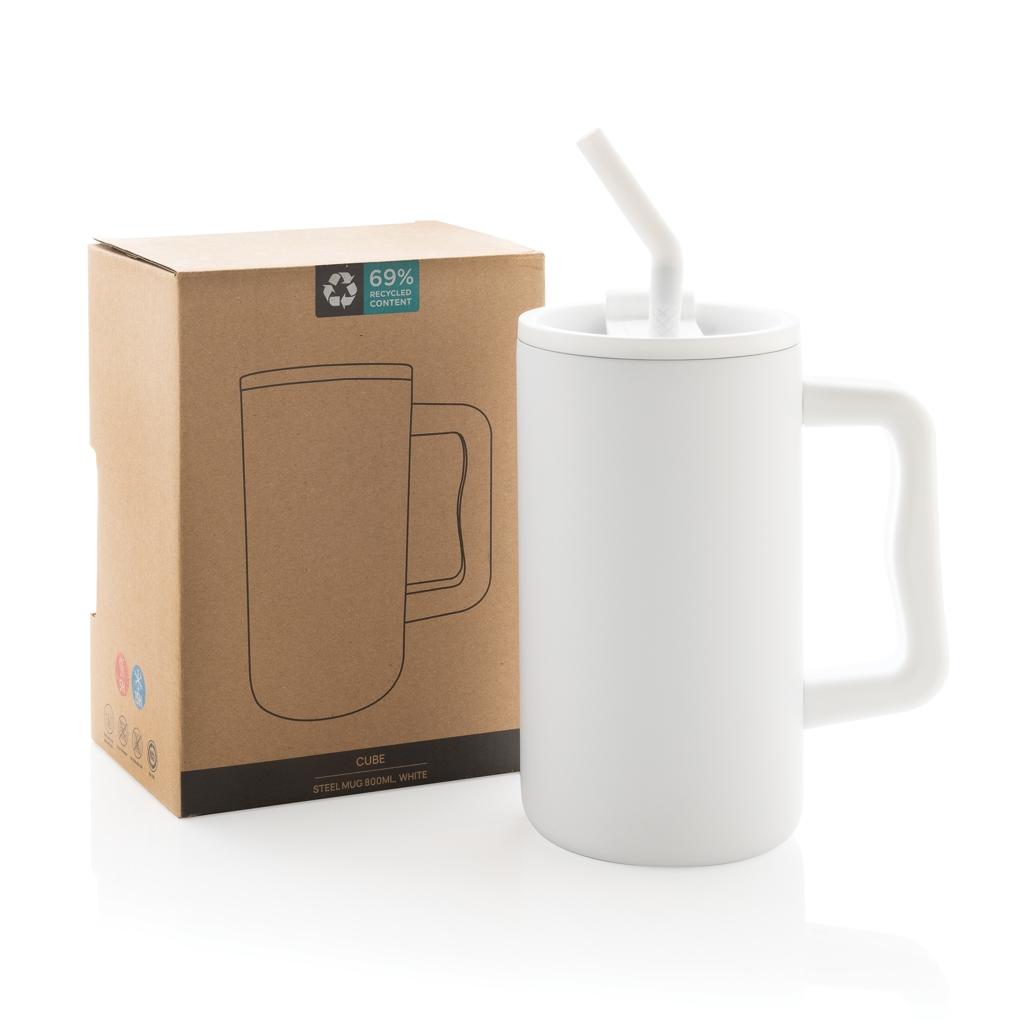 Cană oțel Cube 800 ml transparent