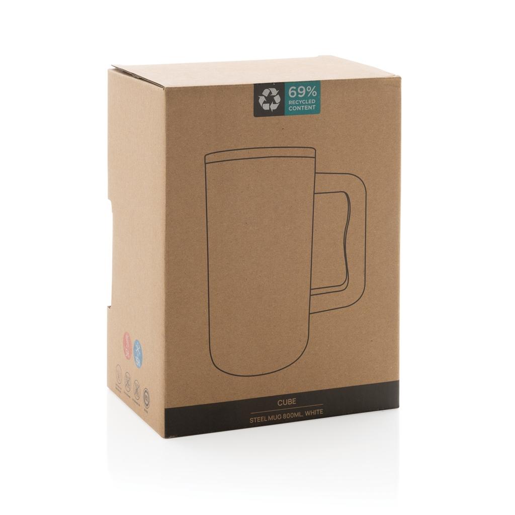 Cană oțel Cube 800 ml transparent