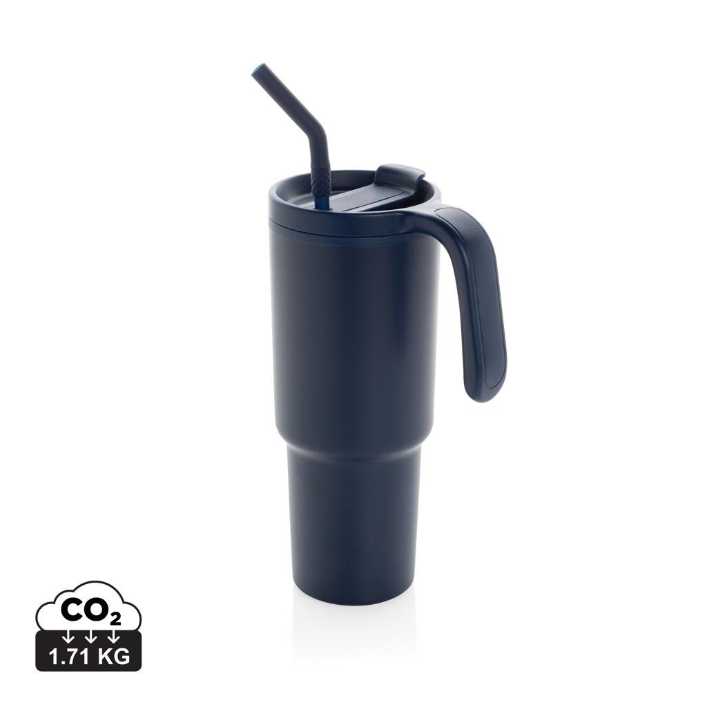 Graphic 360 RCS certified recycled steel tumbler 900ml navy