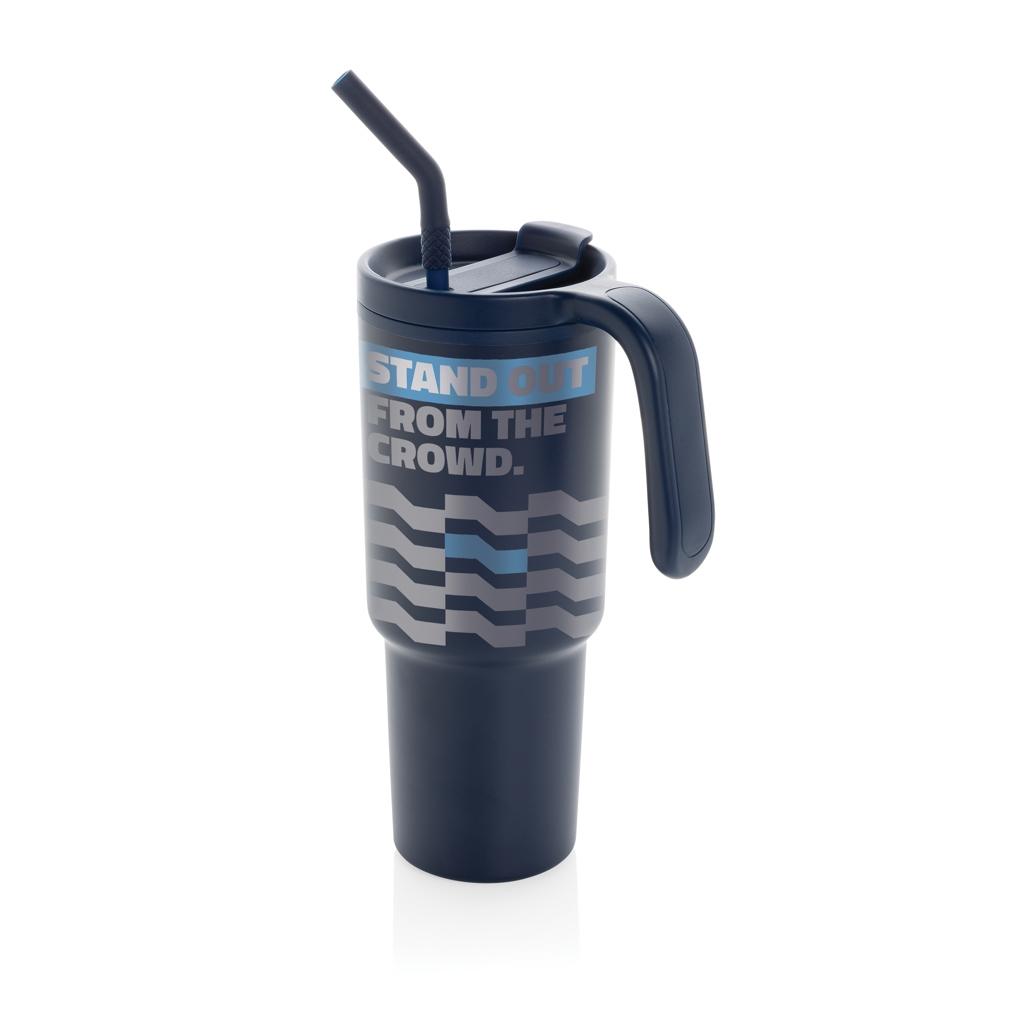 Graphic 360 RCS certified recycled steel tumbler 900ml navy