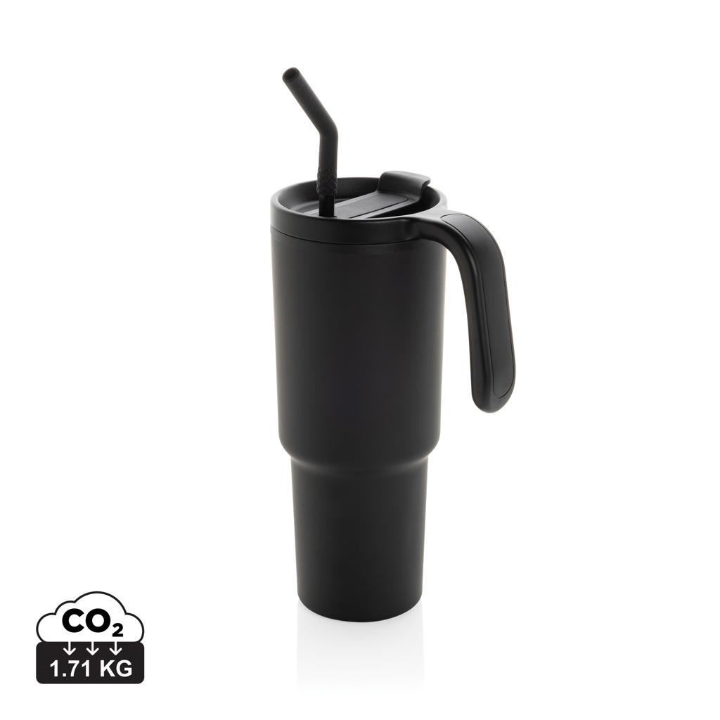 Graphic 360 RCS certified recycled steel tumbler 900ml black