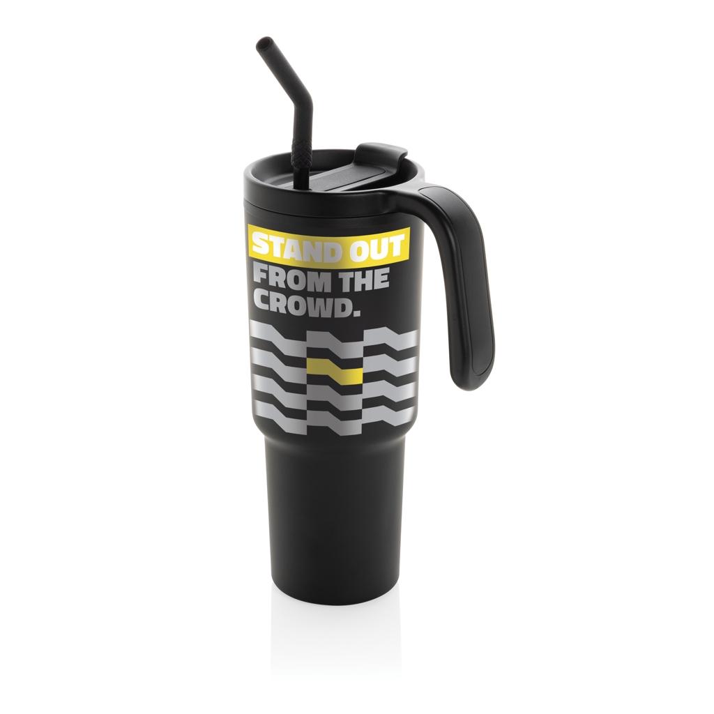 Graphic 360 RCS certified recycled steel tumbler 900ml black