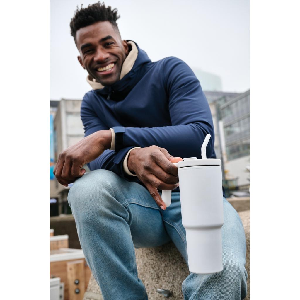 Graphic 360 RCS certified recycled steel tumbler 900ml transparent