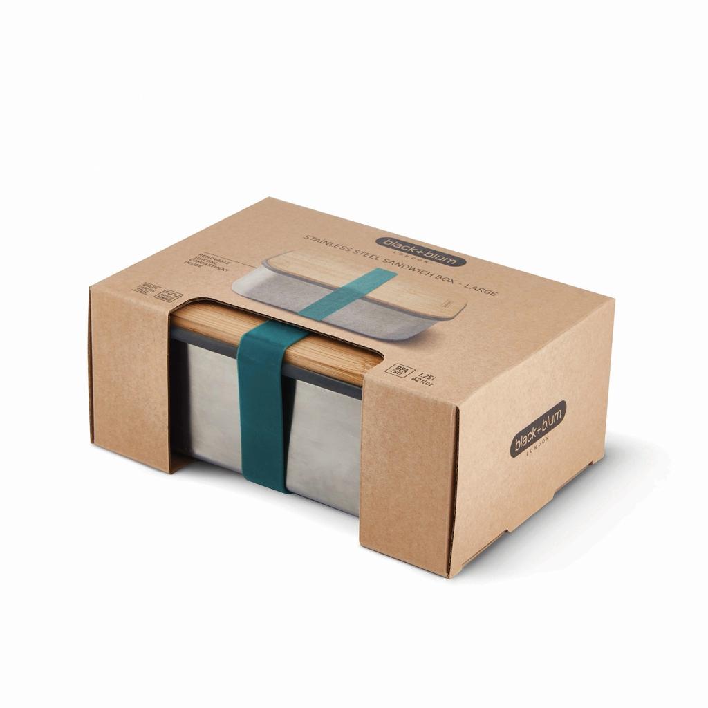 Black+Blum Stainless Steel Sandwich Box Large turquoise