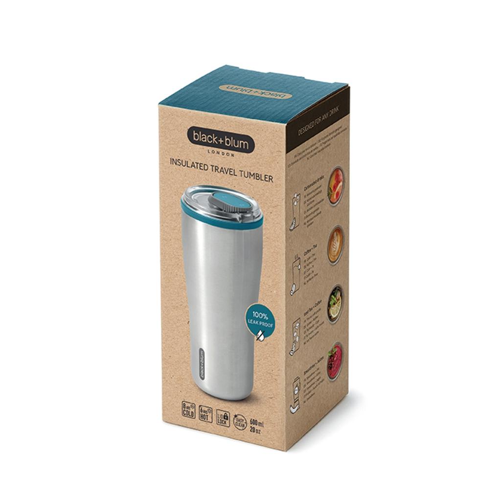 Black+Blum Insulated Travel Tumbler 600ml turquoise