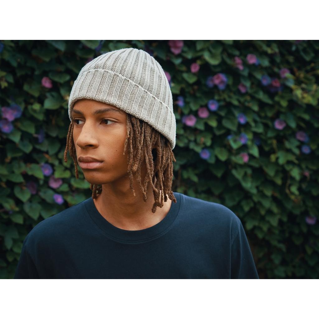 Kennedi AWARE™ Polylana® beanie with large rib desert
