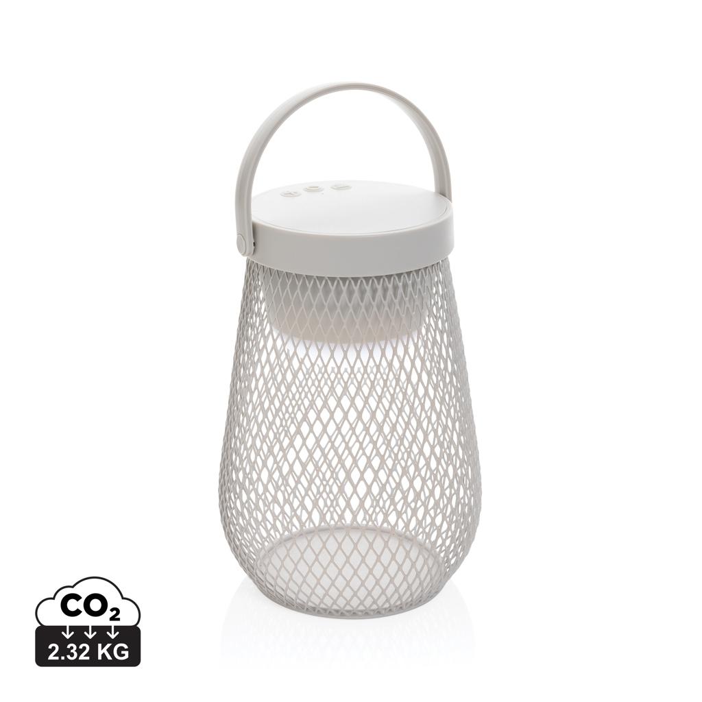 Aurora RCS recycled plastic USB re-chargeable table lamp grey