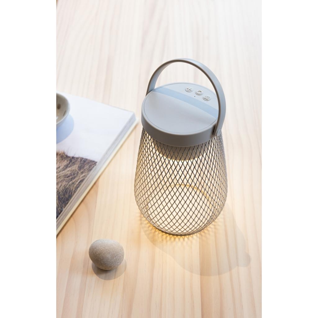 Aurora RCS recycled plastic USB re-chargeable table lamp grey