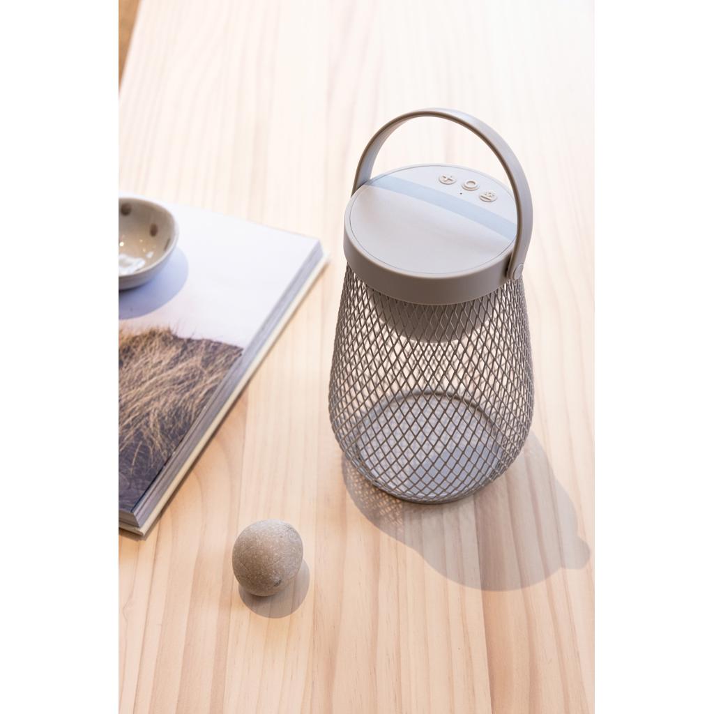 Aurora RCS recycled plastic USB re-chargeable table lamp grey