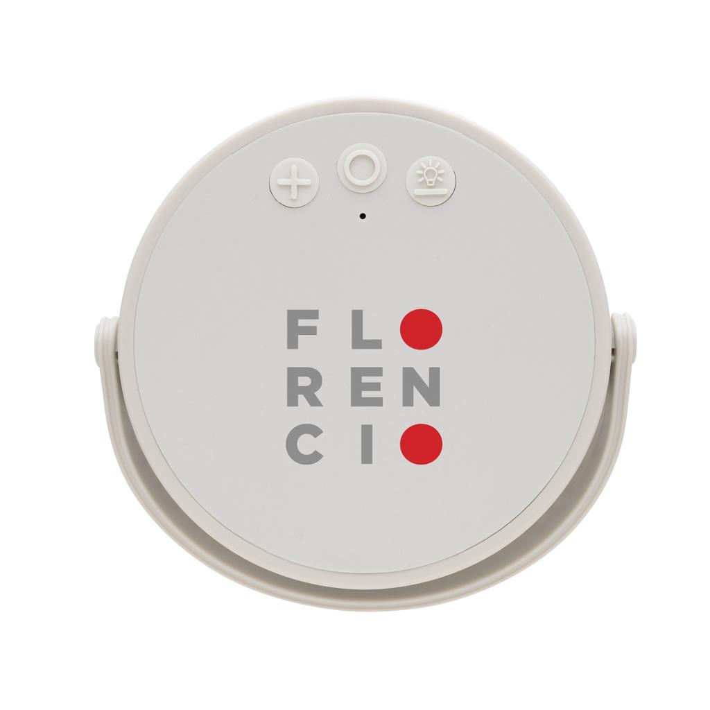 Aurora RCS recycled plastic USB re-chargeable table lamp grey