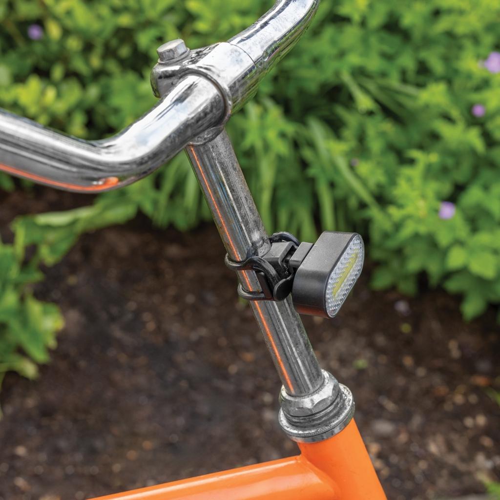 Lumino RCS recycled plastic USB re-chargeable bike light set black