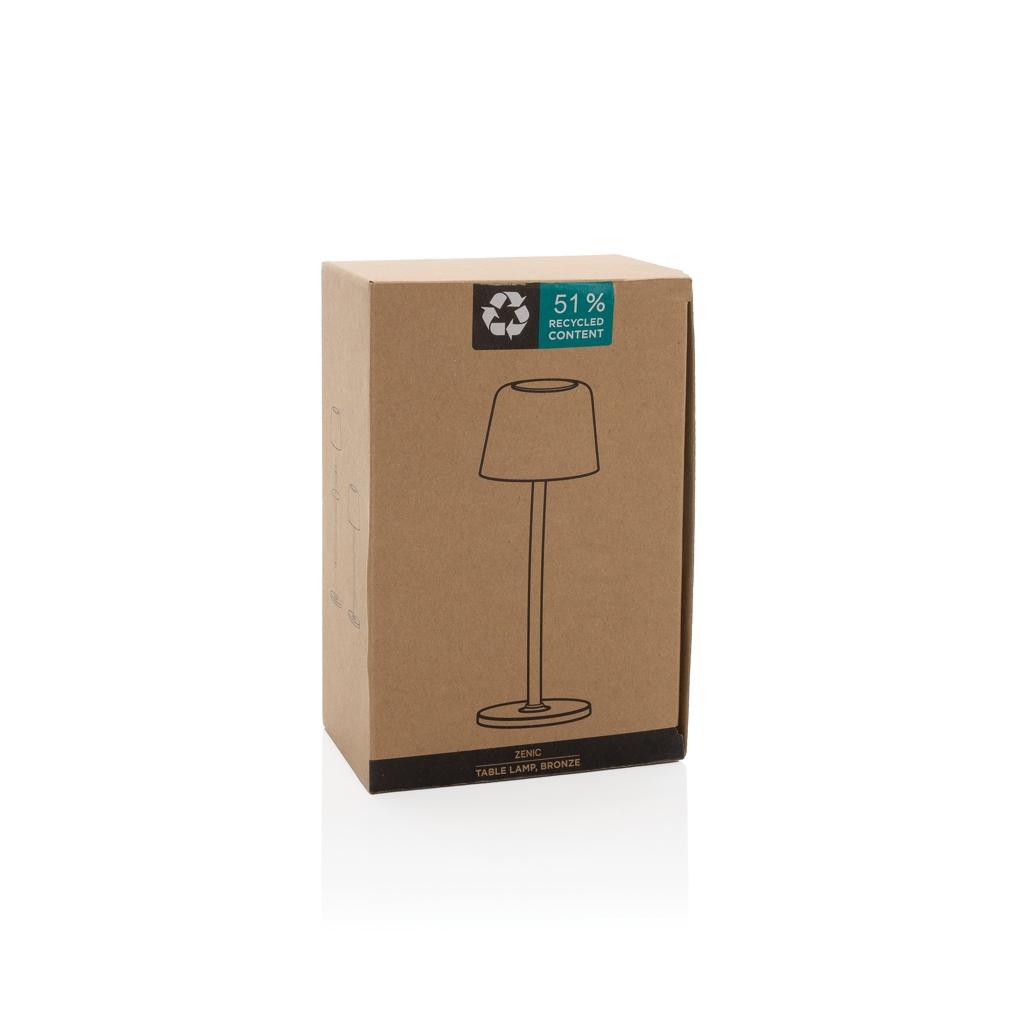 Zenic RCS recycled plastic USB re-chargable table lamp bronze