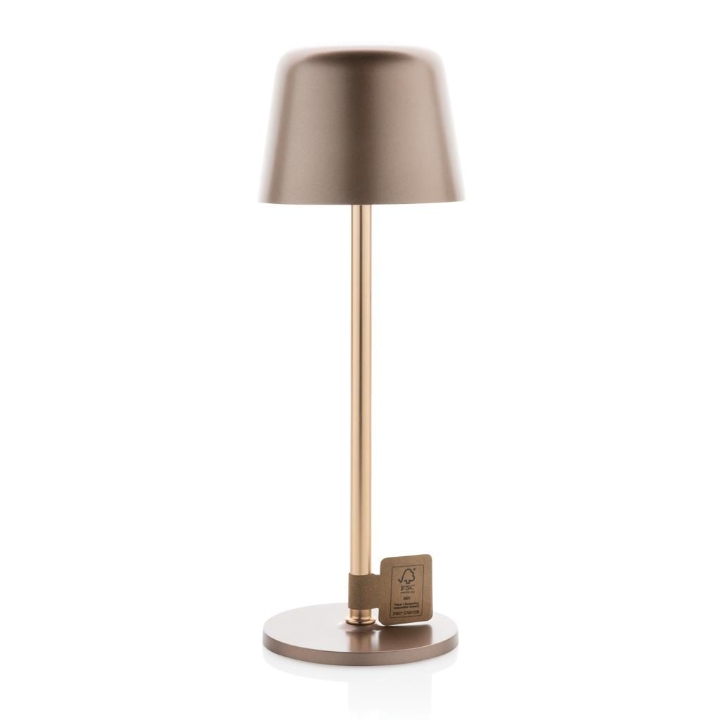 Zenic RCS recycled plastic USB re-chargable table lamp bronze