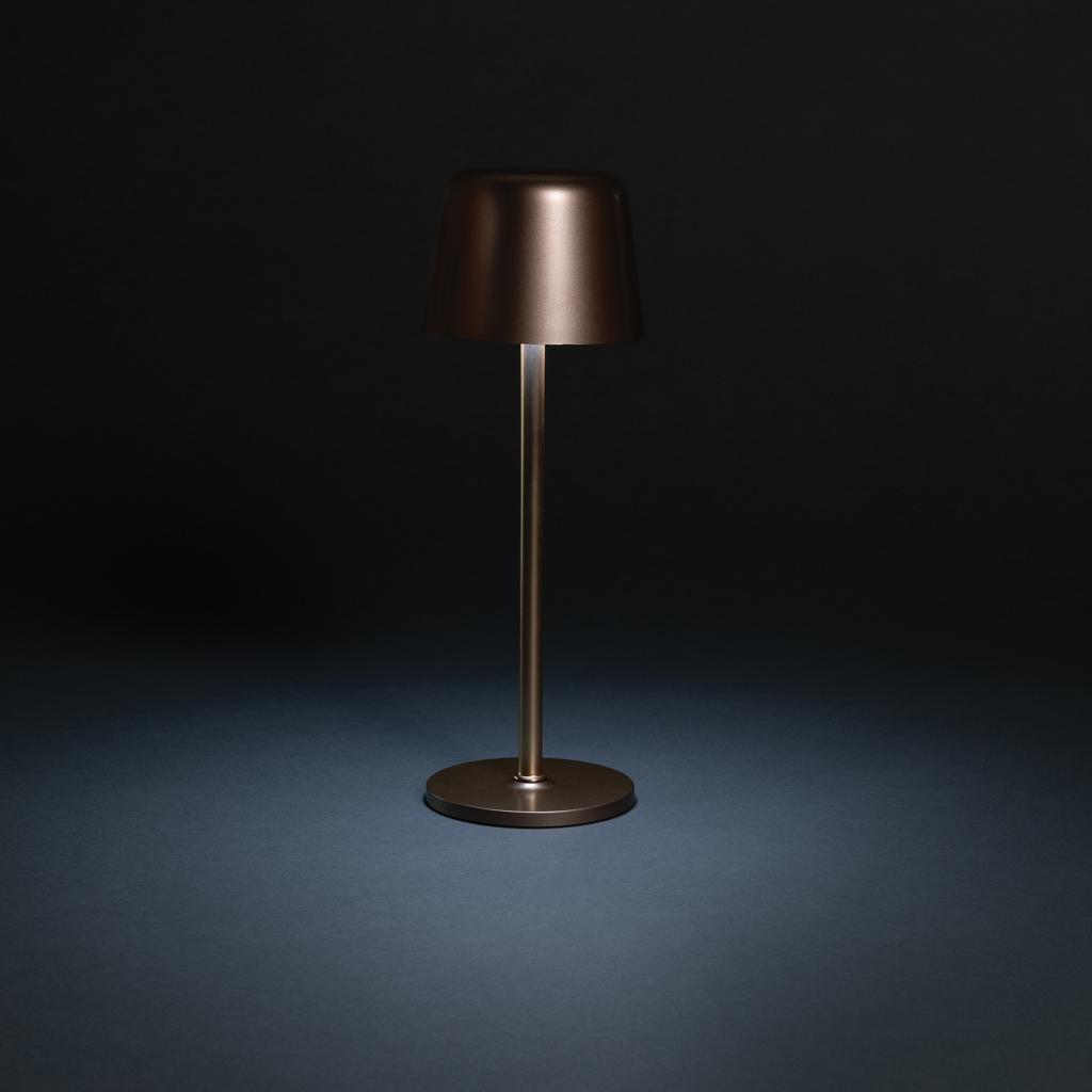 Zenic RCS recycled plastic USB re-chargable table lamp bronze